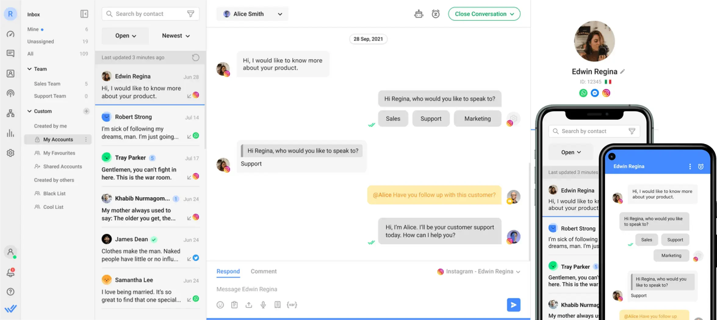 Plataforma De Mensajería Con IA - Acceso desde cualquier dispositivo