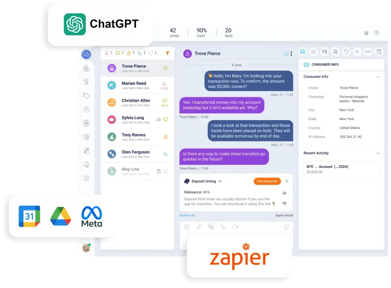 Mensajeria omnicanal con IA - Asistente con IA - integraciones
