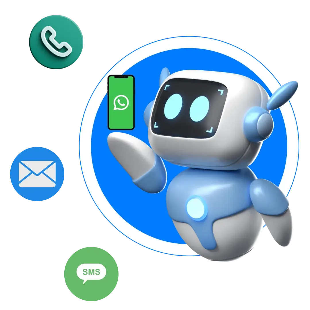 robot ia envio sms whatsapp y correo